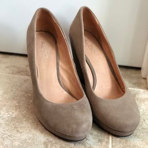 Tan Aldo Wedges